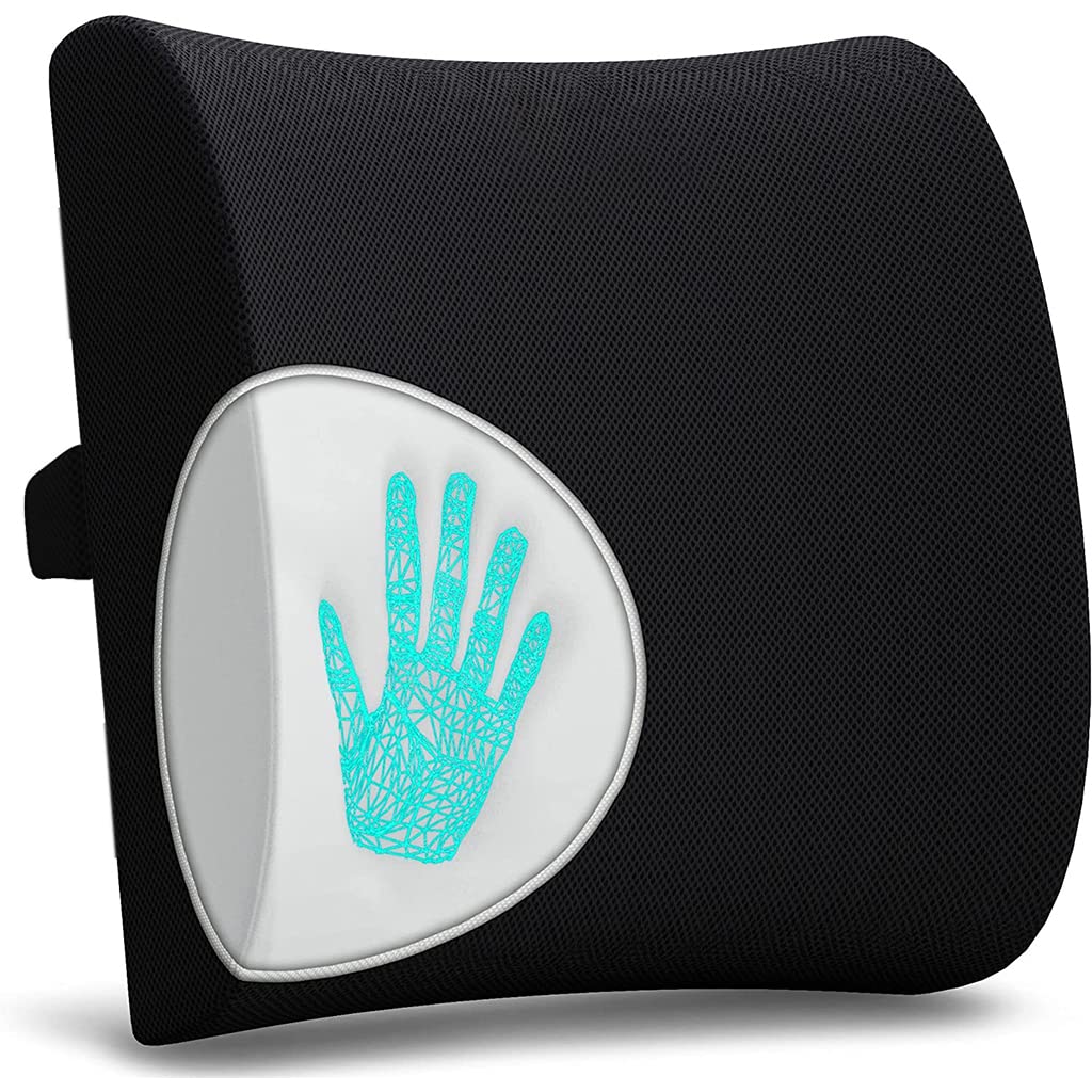ZIBUYU Back Support Cushion for Chair 3D Breathable Mesh Memory Foam Lumbar Support Cushion Lower Back Cushion Backrest Cushion for Back Pain Support Cushion for Car, Office Seat Women & Men - Black ZIBUYU Back Support Cushion for Chair 3D Breathable Mesh Memory Foam Lumbar Support Cushion Lower Back Cushion Backrest Cushion for Back Pain Support Cushion for Car, Office Seat Women & Men - Black